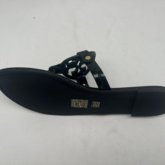 Tory Burch Miller Patent Leather Sandal Enamel Black - Picture 10 of 10